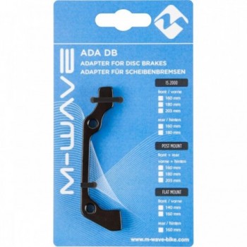 Adaptateur de frein à disque Shimano Noir VR/HR 160-180 mm IS - 2