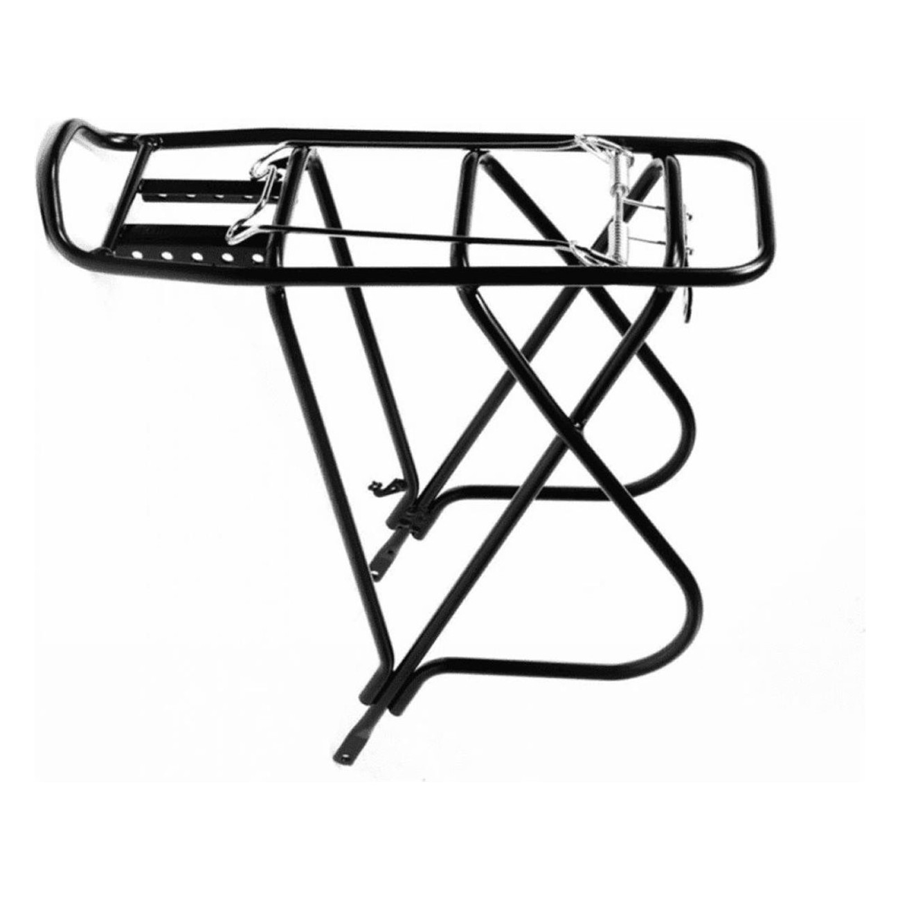 Black Aluminum Rear Rack for CTB 28' Bicycle with 3 Bars, 25 kg Capacity - 1