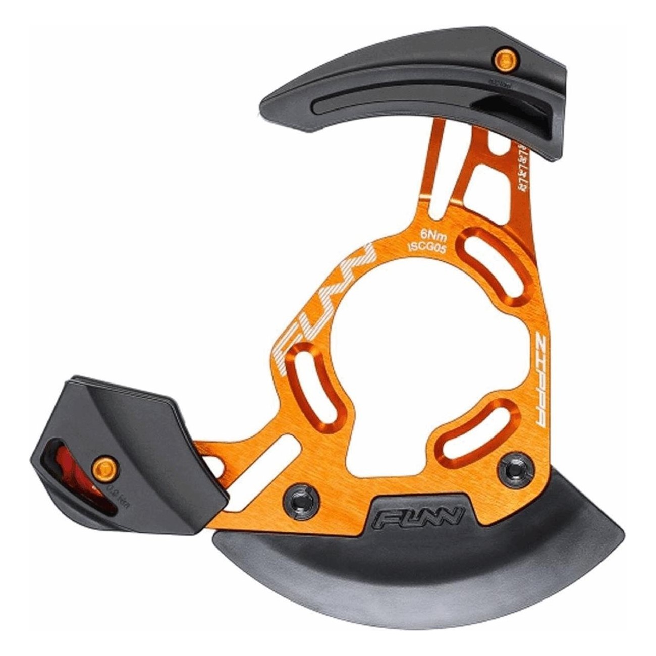 Guide-chaîne Zippa DH 32/38 Dents ISCG05 en Aluminium 6061 CNC Orange - 1