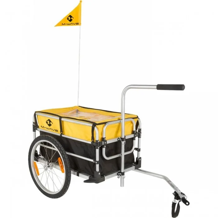 Rimorchio Bici Pieghevole M-Wave Stalwart Carry Fold 1 Argento, Capacità 45kg, Ruote 20 Pollici - 1 - Rimorchi - 0887539022150