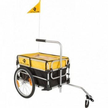 Rimorchio Bici Pieghevole M-Wave Stalwart Carry Fold 1 Argento, Capacità 45kg, Ruote 20 Pollici - 2 - Rimorchi - 0887539022150