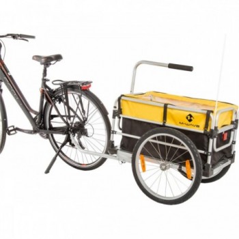 M-Wave Stalwart Carry Fold 1 Silver Folding Bike Trailer, 45kg Capacity, 20' Wheels - 3