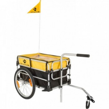 Rimorchio Bici Pieghevole M-Wave Stalwart Carry Fold 1 Argento, Capacità 45kg, Ruote 20 Pollici - 4 - Rimorchi - 0887539022150