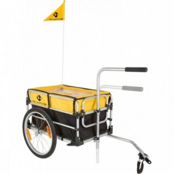 Rimorchio Bici Pieghevole M-Wave Stalwart Carry Fold 1 Argento, Capacità 45kg, Ruote 20 Pollici - 5 - Rimorchi - 0887539022150