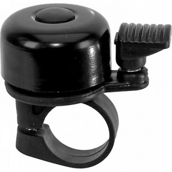 Mini Black Steel Bicycle Bell 34.5 mm with Self-Tapping Screw - 1