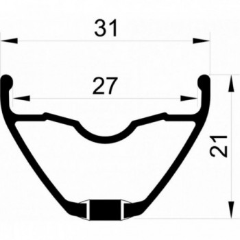 Cerchio Enduro Remerx RX 2027 29' Nero 622x27mm 32 Fori FV con Occhielli Singoli - 2 - Cerchi - 