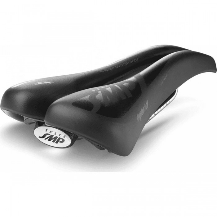 Hybrid Gel Black Saddle 2019 for MTB and Road with AISI 304 Steel Frame - 1