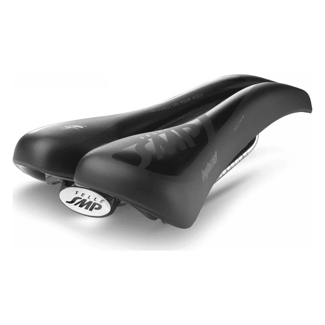 Hybrid Gel Black Saddle 2019 for MTB and Road with AISI 304 Steel Frame - 1