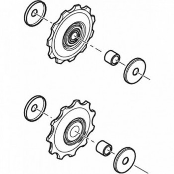 Paire de poulies de dérailleur Shimano SLX M660 Noir pour VTT - 1