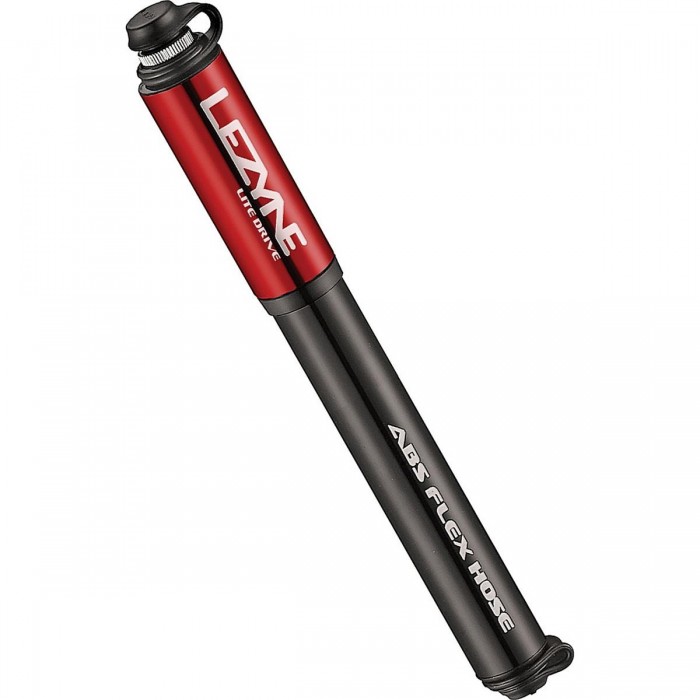 Pompe à Main Lezyne CNC Lite Drive Rouge Compacte et Légère - Haute Pression 160 PSI - 1