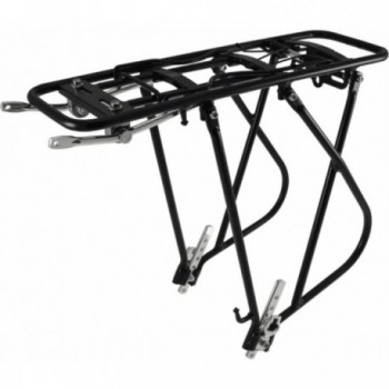 Hinterradgepäckträger aus schwarzem Aluminium für Fahrräder 26'-28', 25 kg - 1