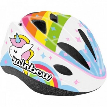 Casco Junior Rainbow Blanco 52/56cm con Molding Tech y 12 Ventilaciones - 1