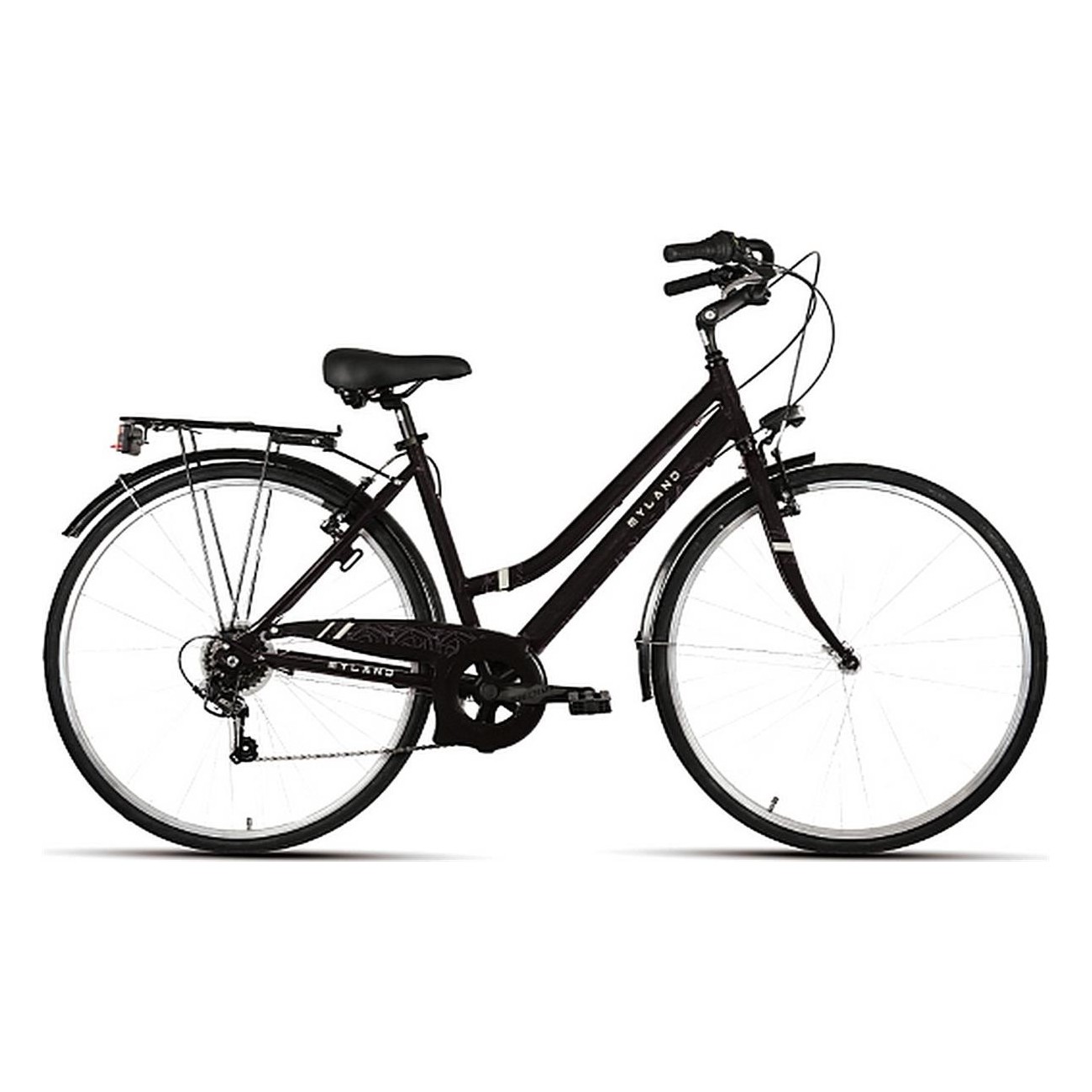 Vélo de ville Myland 28' Femme Gris Taille S - Shimano 7V, Cadre Aluminium - 1