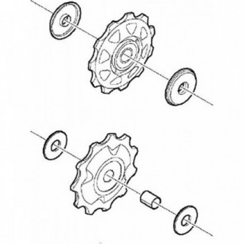 Shimano MTB XTR M980 Rear Derailleur Pulley Set Black - 1