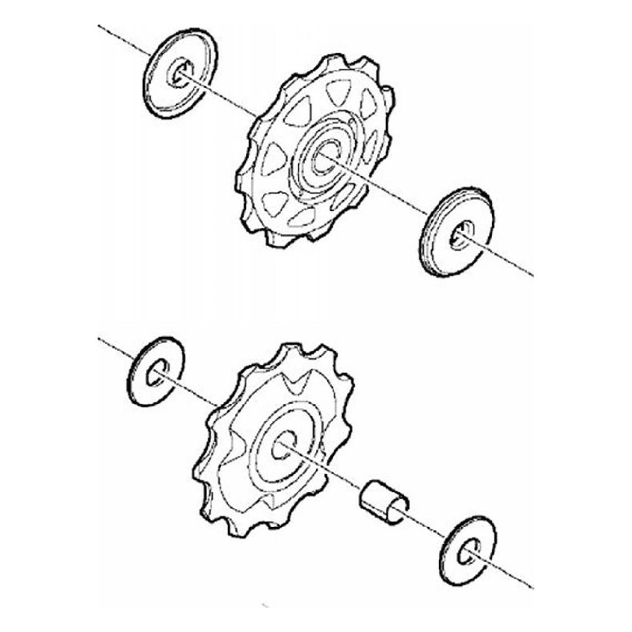 Shimano MTB XTR M980 Rear Derailleur Pulley Set Black - 1