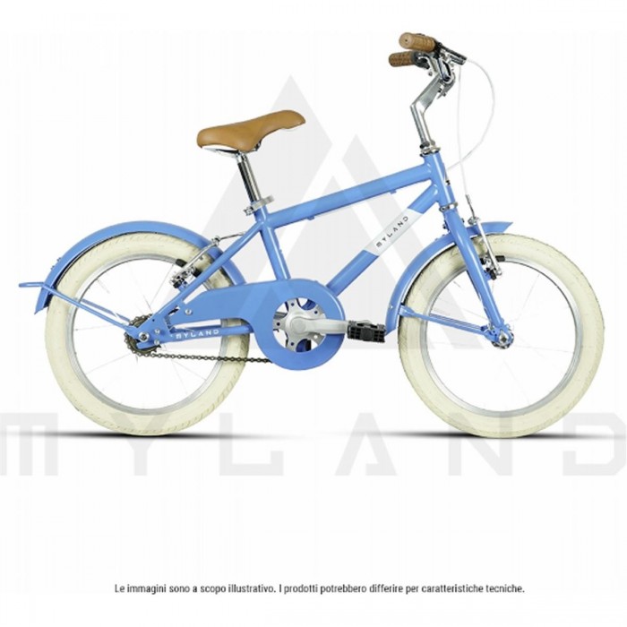 16' City Blue Kids Bike in Steel with V-Brake - 1