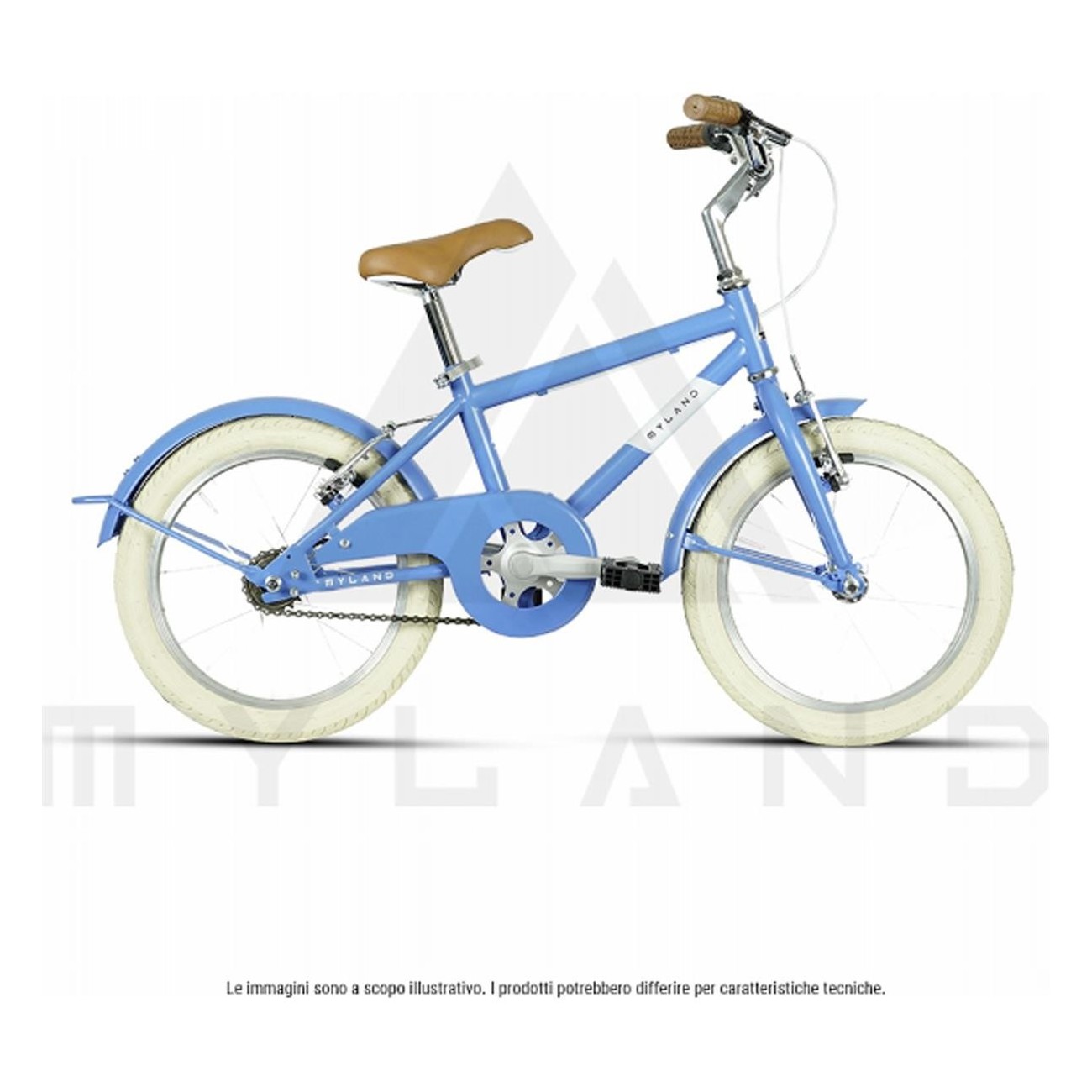 Bici Bambino 16' City Blu in Acciaio con Freni V-Brake - 1 - Bambino - 8059796060011