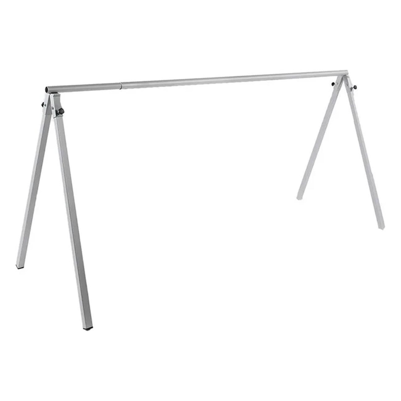 Espositore Orizzontale Richiudibile Grigio per 5-8 Bici, Dimensioni Regolabili 180-300cm, Altezza 110cm, Profondità 80cm - 1 - A