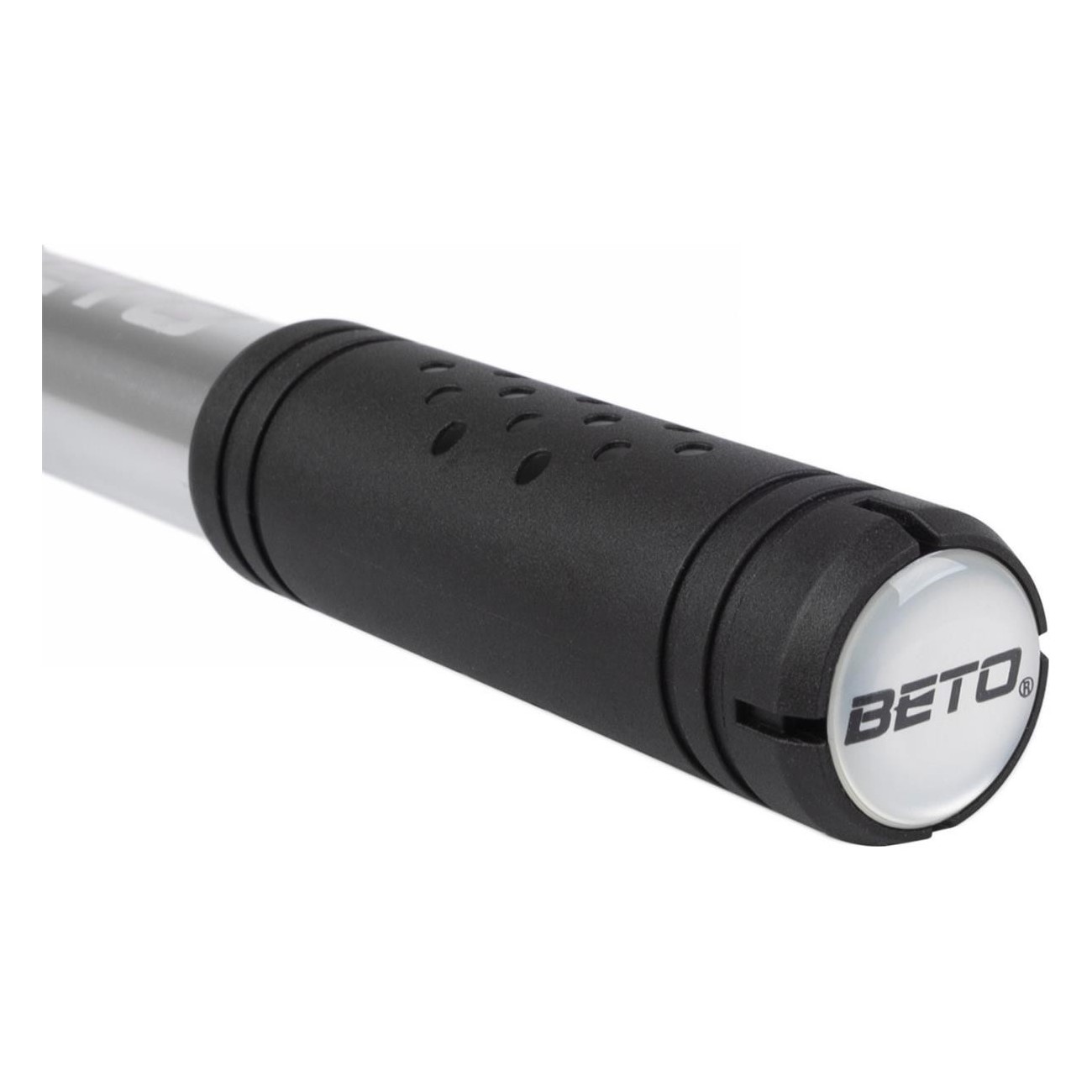 Mini Pumpe BETO aus Aluminium Silber mit ausziehbarem Schlauch, 160 psi - 4