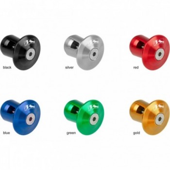 M-WAVE Green Anodized Aluminum Handlebar Plugs for 17.5-19.5 mm Diameter - 2