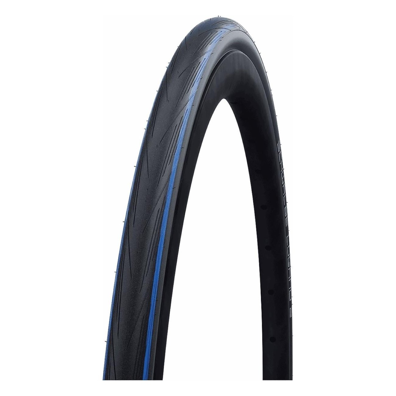 Pneu Schwalbe Lugano II 700x25 Noir/Bleu Pliable pour Route - 1