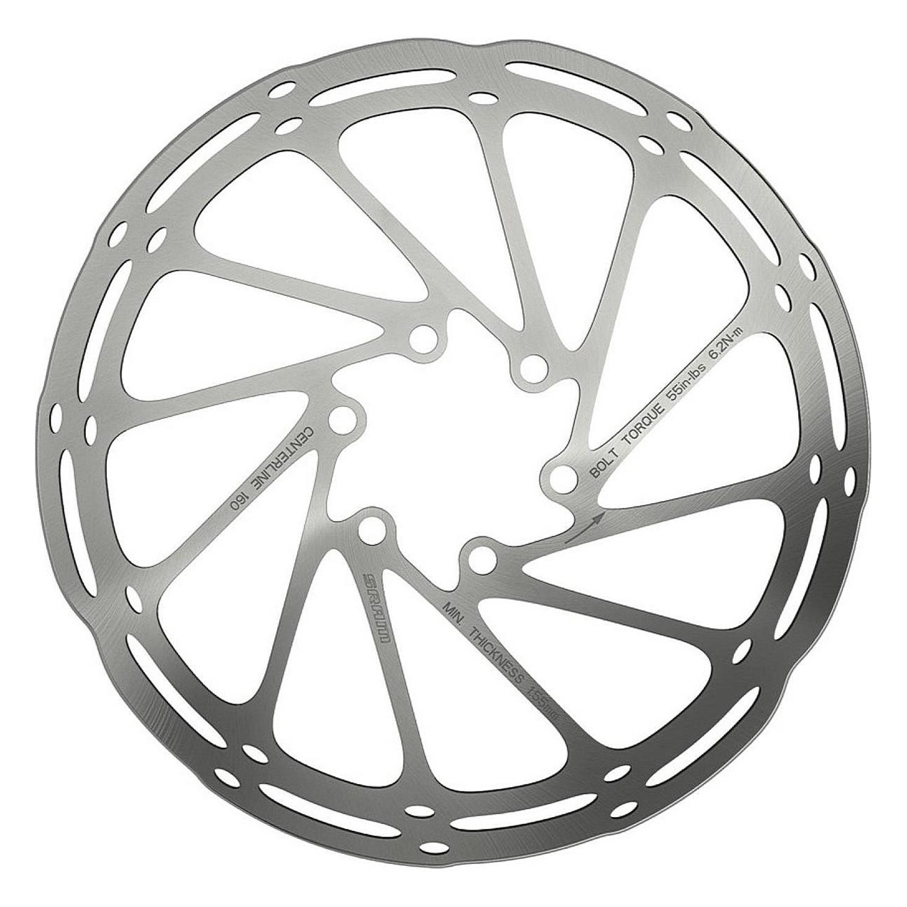 160 mm CenterLine Disc Rotor with Rounded Edges, UCI Compliant - 1