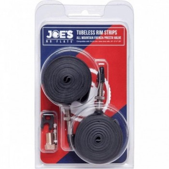 Conversion Tape 15-17mm with 32mm Presta Valve, 2 Pieces & JOE'S Tool - 1