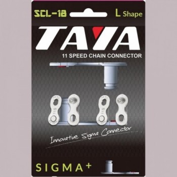 Jonction de Chaîne 11V Argent avec Connecteur SIGMA+ TAYA - Set de 2 Pièces - 1