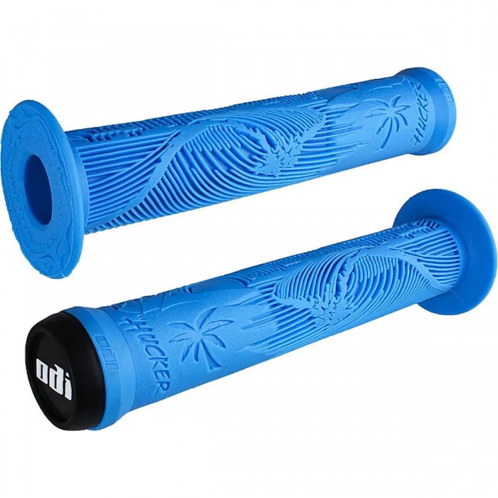 Odi Hucker Signature Grips with Blue Flange - 160 mm for BMX - 1