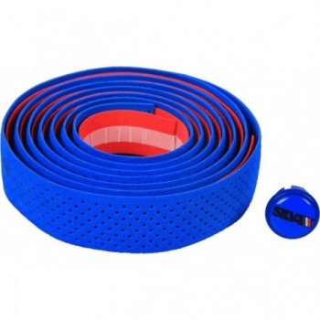 Blue Polyurethane Handlebar Tape with Holes for Adults - Comfort & Style - 1