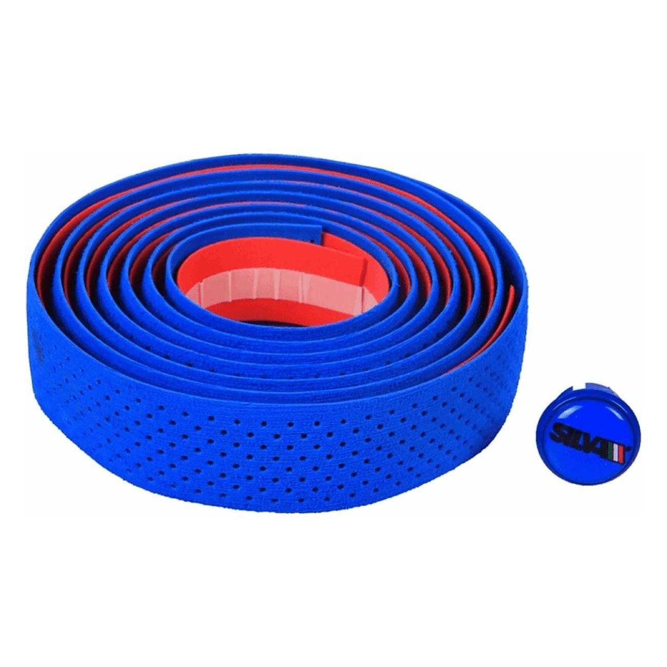 Blue Polyurethane Handlebar Tape with Holes for Adults - Comfort & Style - 1