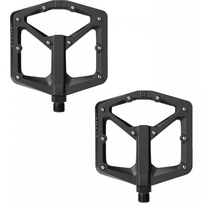 Pédales Crankbrothers Stamp 3 Large Noir Offroad avec 10 Pins Réglables - 1