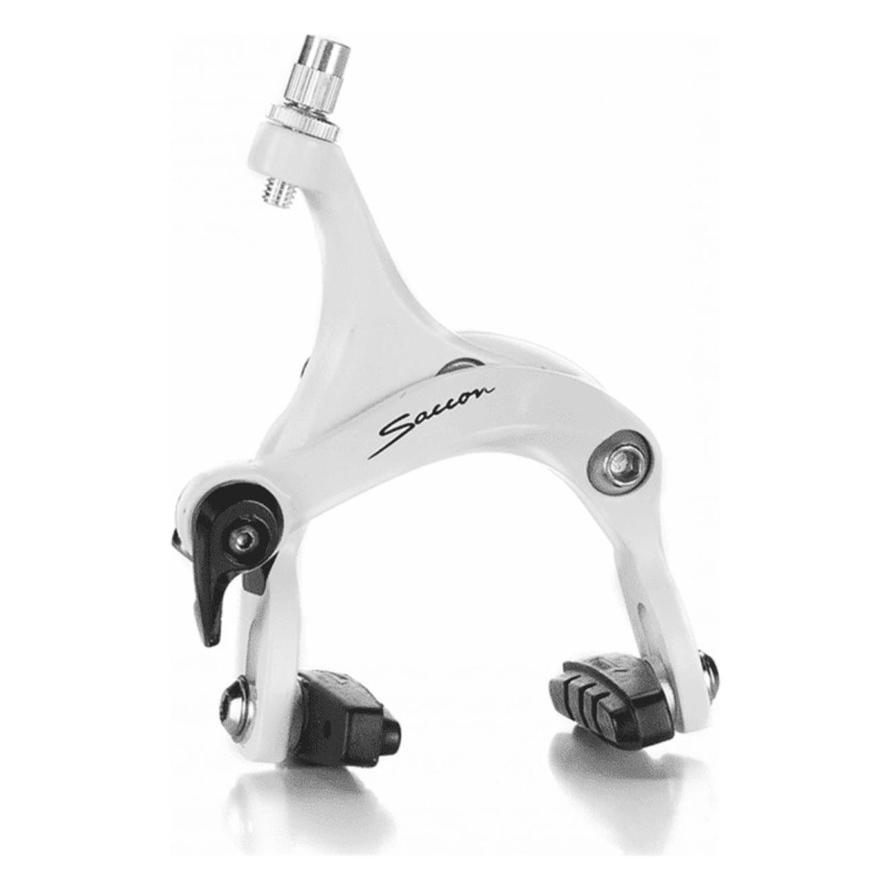 White Mechanical Fixed Brake for Road Bike - Elegant Design & Reliable Performance - 1