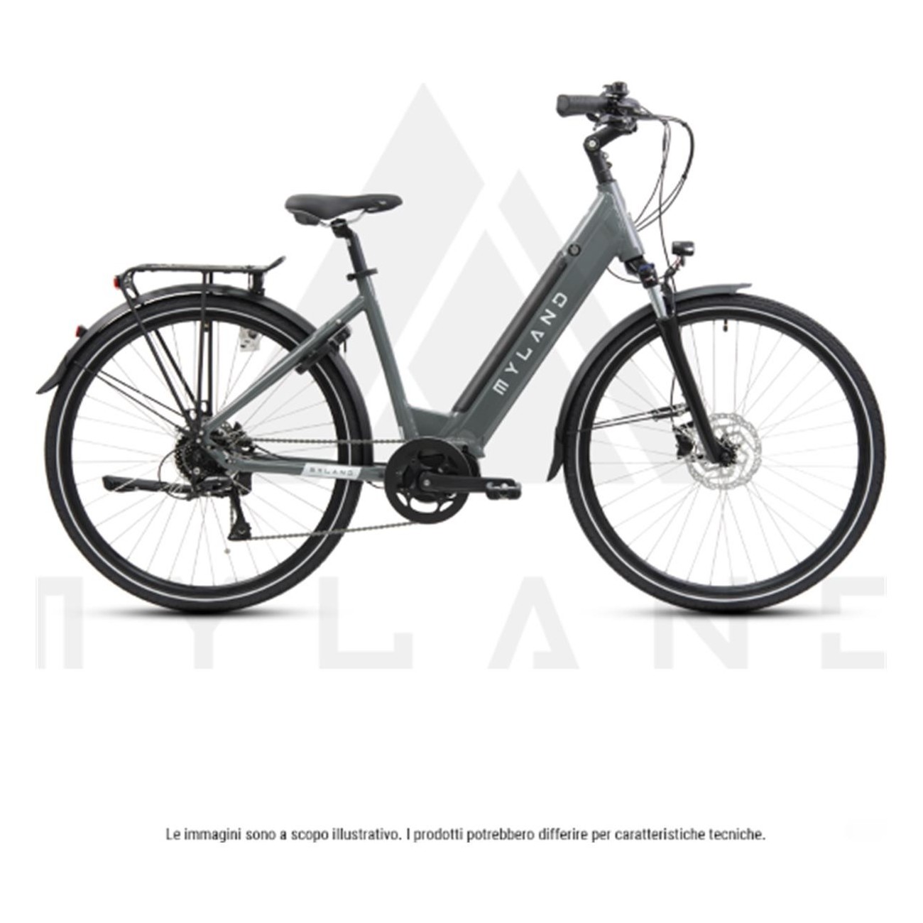 Bicicletta Elettrica Big Handy 28' Grigio L con Cambio Shimano 8V e Motore Ananda M80 - 1 - Bici - 8059796060813