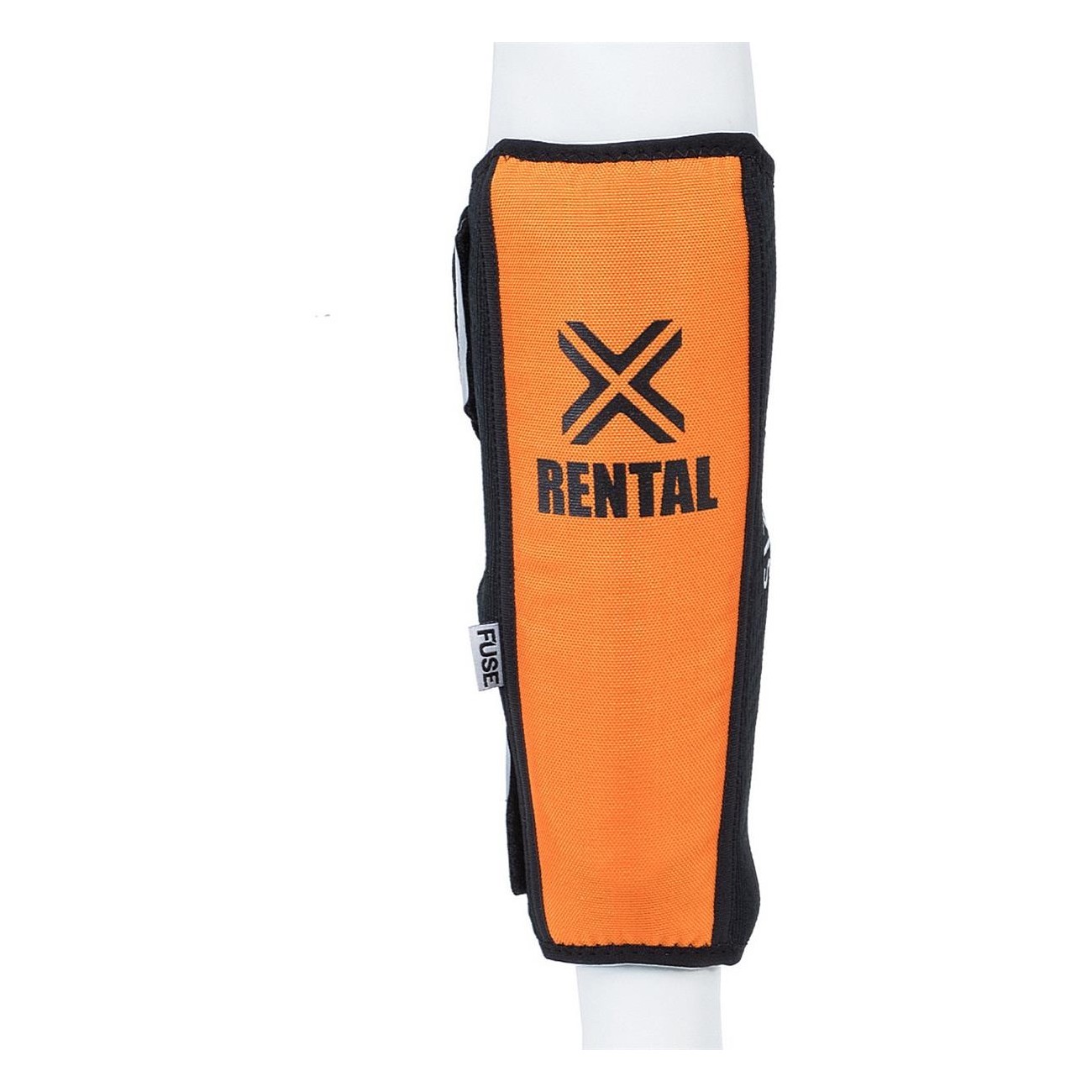 Fuse Alpha-Rental XL Shin Guards Black-Orange - Protection for Skate & Bike Park - 1