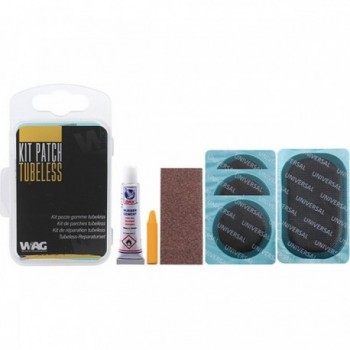 Kit de Reparación de Neumáticos Tubeless - Incluye Parches, Pegamento, Lápiz y Lija - 1