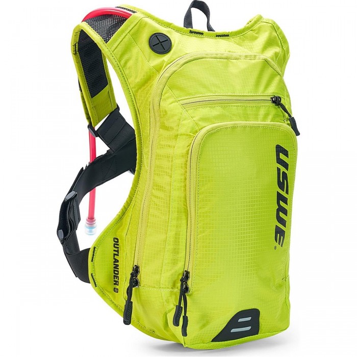 USWE Outlander 9L Yellow Backpack for MTB, Road & Gravel with Hydration Pack - 1