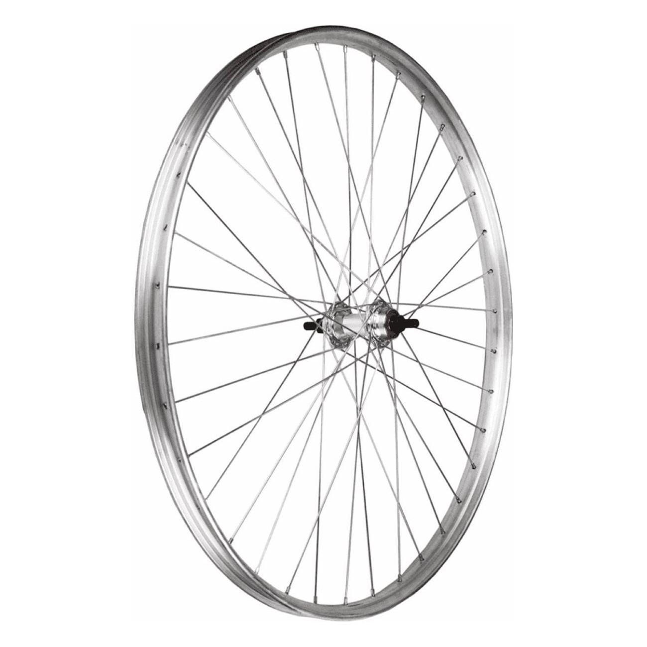 26 3/8' Rear Wheel in Aluminum with Bearings, 1 Speed, for Tire - 1