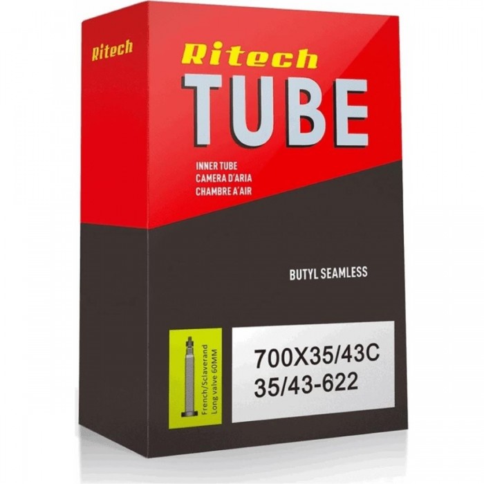 Ritech 28' Inner Tube 700x35/43 with 60mm Presta Valve - Reliable and Durable - 1