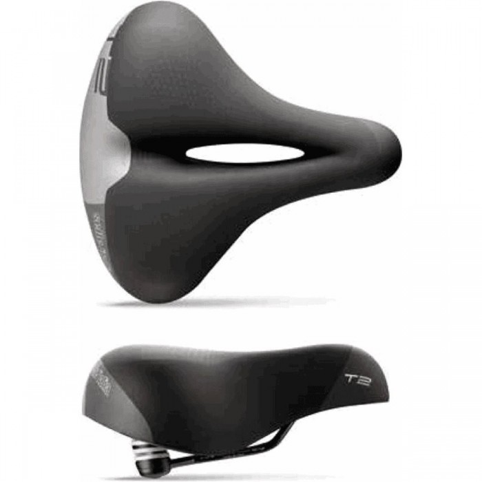 Selle T2 Gel Flow Noire 233x258mm L2 Sportouring, Confort et Performance - 1