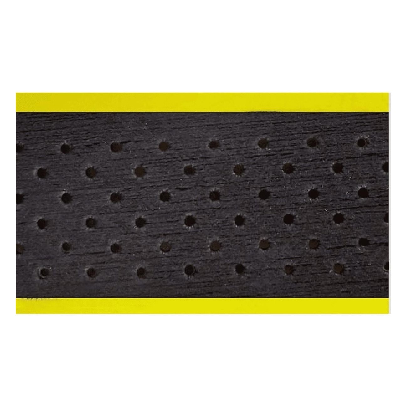 Black Polyurethane Reverse Handlebar Tape with Yellow Stripe for Adults - 1