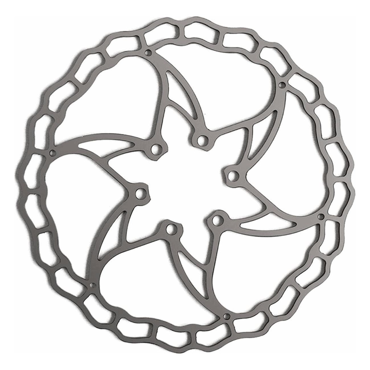 AI-2 Superlight 160mm Bremsscheibe Silber, 73g, SUS410, 6 Löcher - Ultraleicht - 1