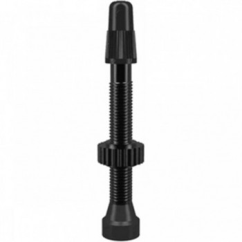 Paire de valves tubeless Presta 46mm en aluminium noir démontables - 1