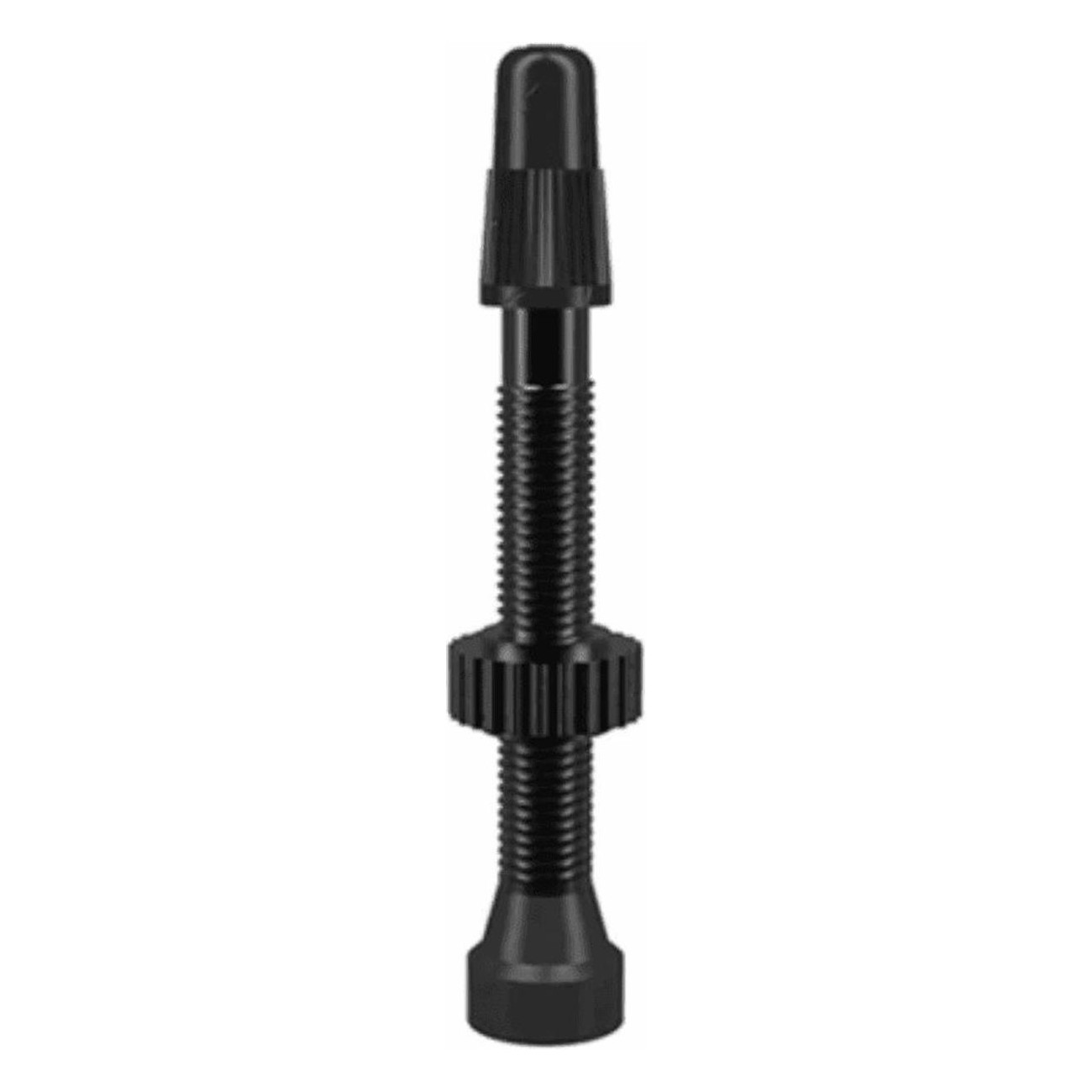 Paire de valves tubeless Presta 46mm en aluminium noir démontables - 1