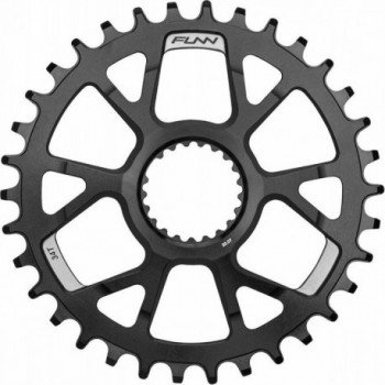 34T Black 7075 Aluminum CNC Chainring, 3mm Offset, Direct Mount Shimano - 1