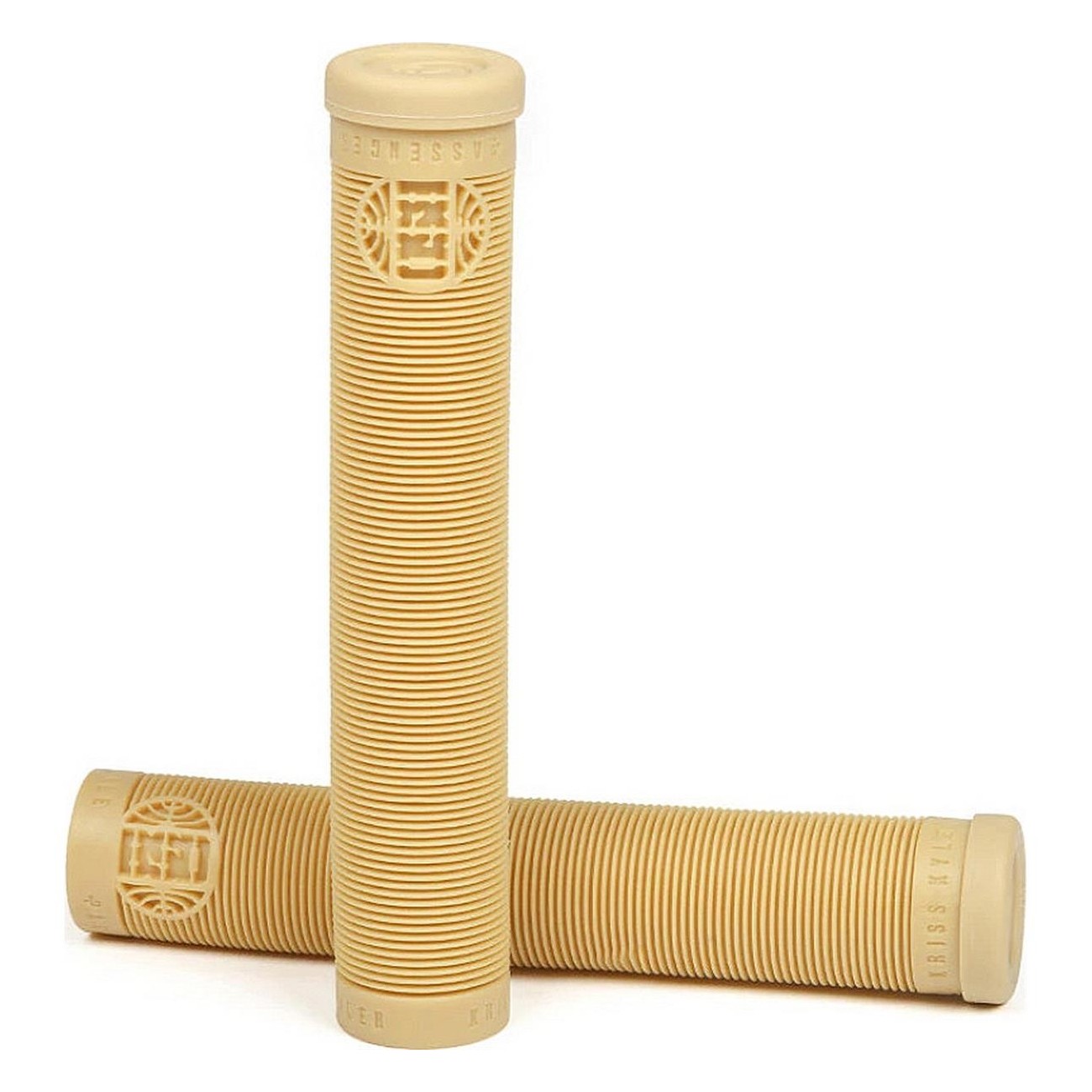 Passenger Grips Sandstorm - Slim Mushroom Design in Krayton Rubber, Beige, 162 mm - 1