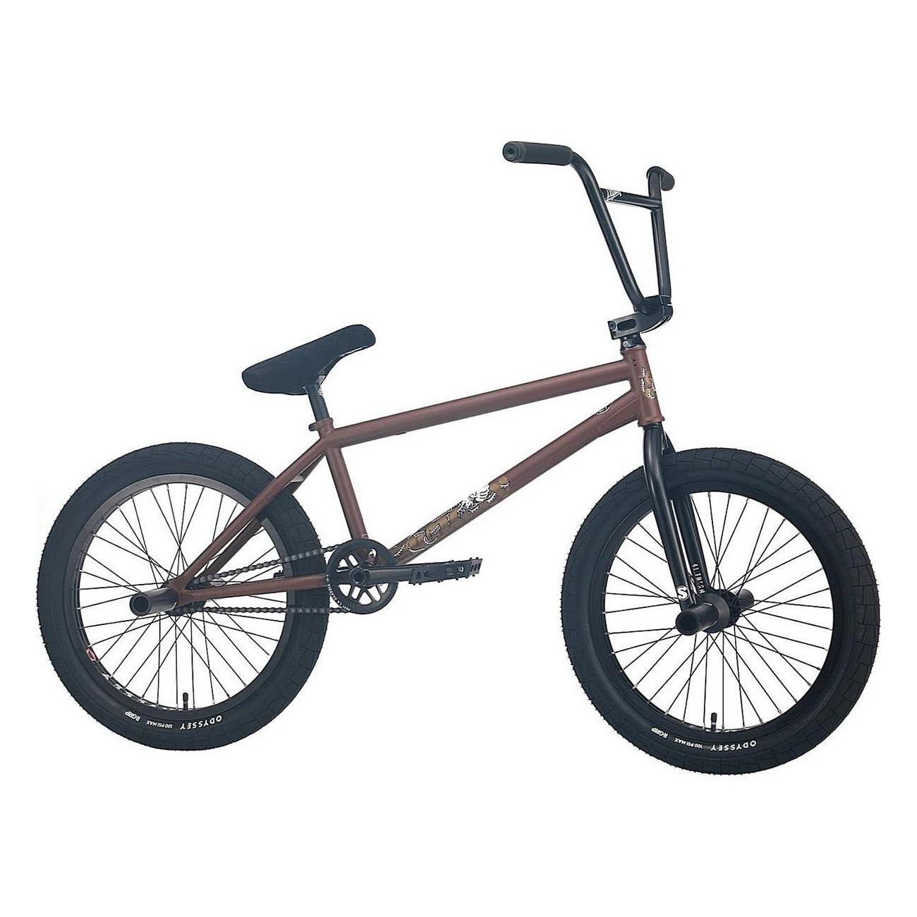 Bicyclette BMX Sunday Darkwave 21.25' Marron Foncé Mat, Cadre 100% Chrome - 1