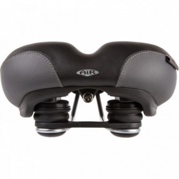 Velo Plush Tour Air Saddle Black/Grey with Adjustable Air Cushion 5 psi - 4