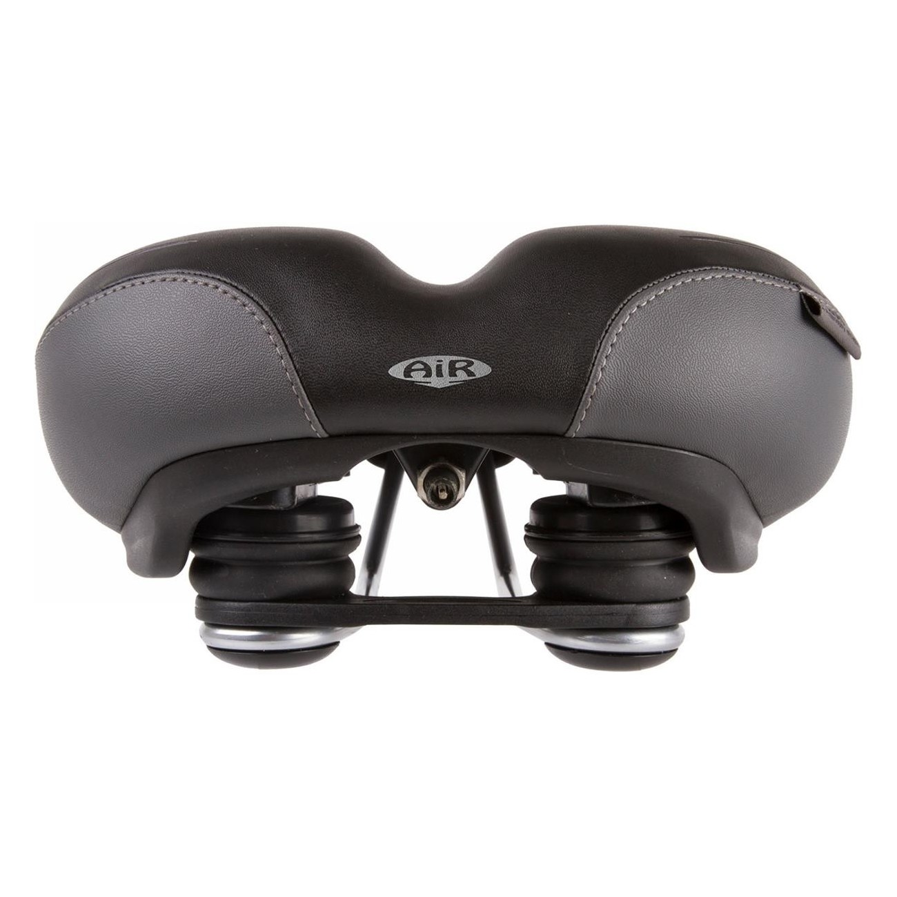 Velo Plush Tour Air Saddle Black/Grey with Adjustable Air Cushion 5 psi - 4