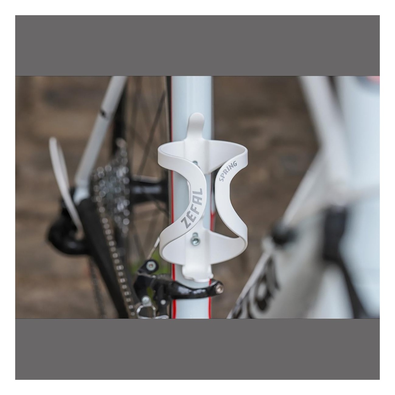 White Thermoplastic Resin Bottle Cage - Flexible and Lightweight, 46g - 2